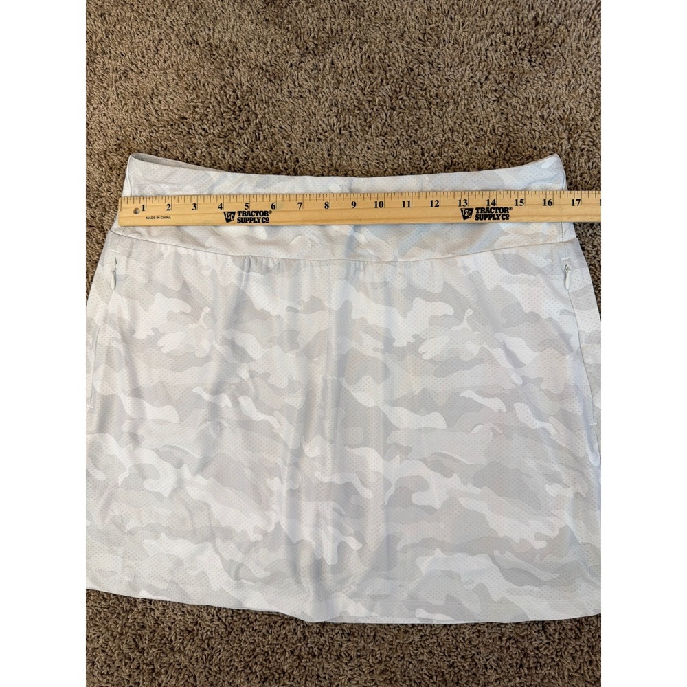 RBX Womens Camo Active Skort Grey White Tennis Golf Skirt Size Large Pockets - Picture 7 of 8